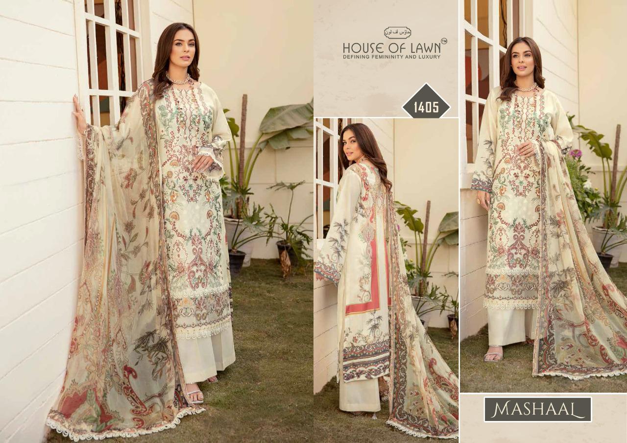 House Of Lawn Mashaal Lawn Cotton Fancy Wear Designer Pakistani Salwar Kameez Collection
